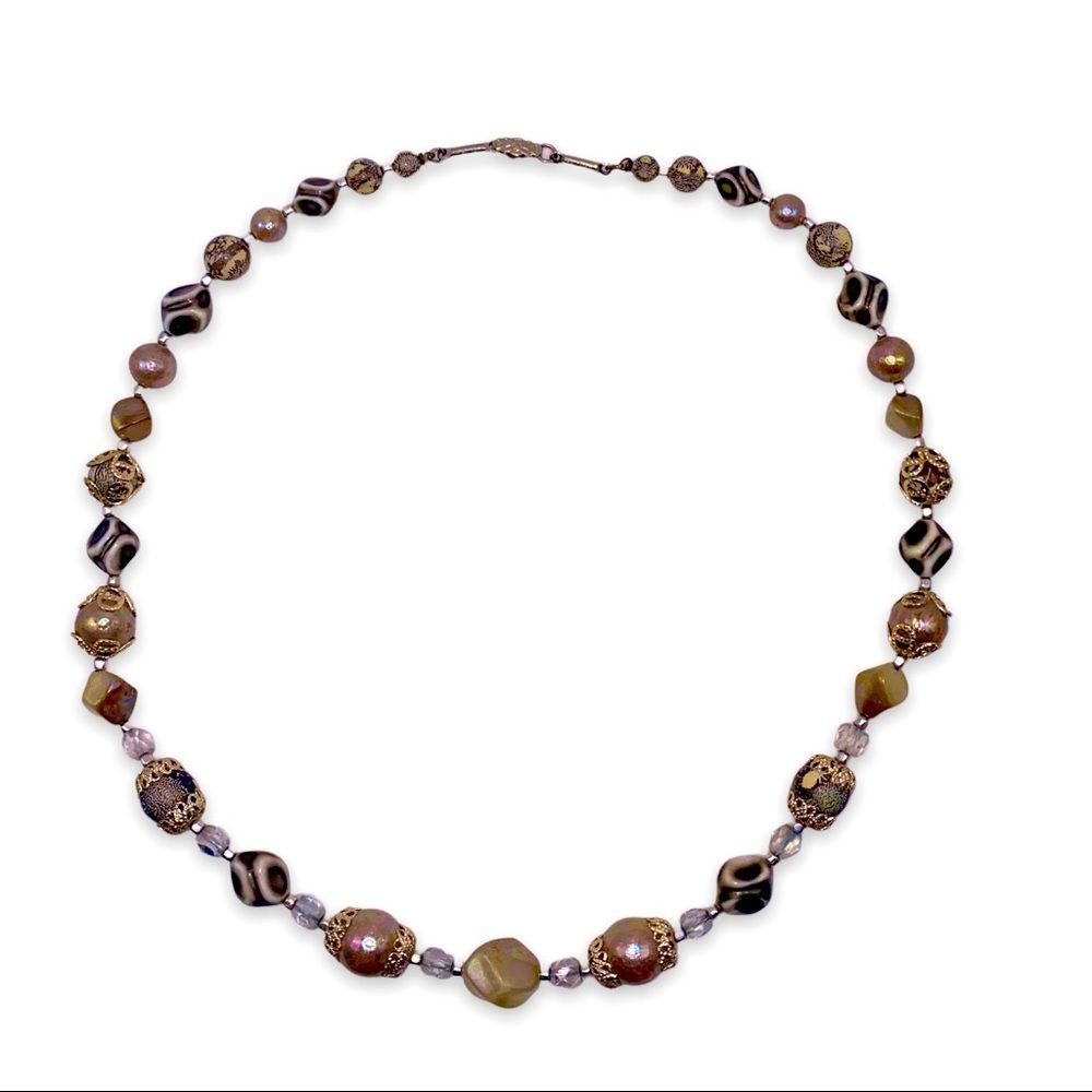 𝅺vintage Japanese Beaded Necklace - Picture 5 of 6